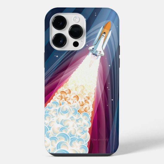 Coque Pour Pour iPhone 14 Pro Max Double Boosté (Lancement de la Navette Spatiale) (Verso)