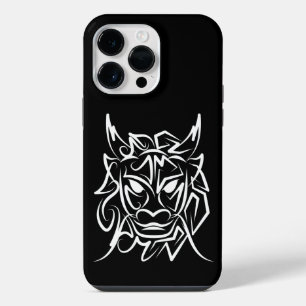 Coque Pour Pour iPhone 14 Pro Max Dragon tribal noir et blanc