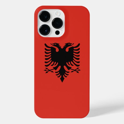 Coque Pour Pour iPhone 14 Pro Max Drapeau albanais (Verso)
