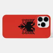 Coque Pour Pour iPhone 14 Pro Max Drapeau albanais (Verso Horizontal)