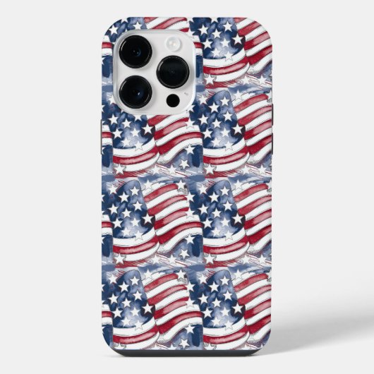 Coque Pour Pour iPhone 14 Pro Max drapeau américain (Verso)