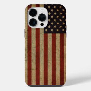 Coque Pour Pour iPhone 14 Pro Max Drapeau américain vintage Grunge