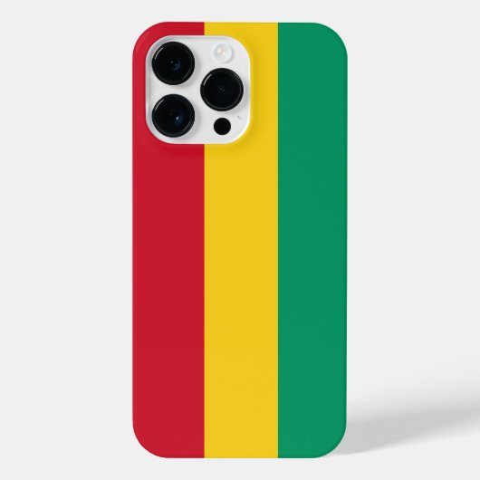 Coque Pour Pour iPhone 14 Pro Max Drapeau de Guinée (Verso)