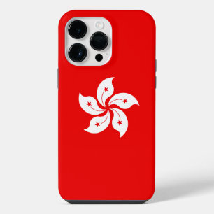 Coque Pour Pour iPhone 14 Pro Max Drapeau de Hong Kong Symbole de l'Orchidée Blanche