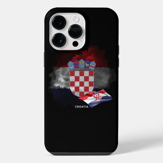 Coque Pour Pour iPhone 14 Pro Max Drapeau de la Croatie (Verso)