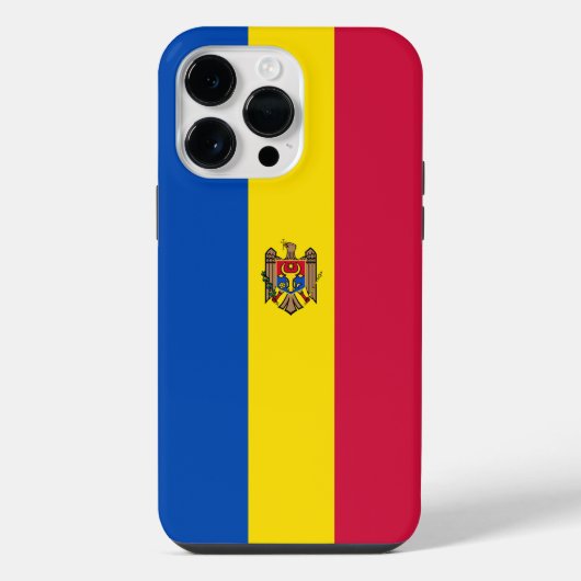 Coque Pour Pour iPhone 14 Pro Max drapeau de la Moldavie (Verso)