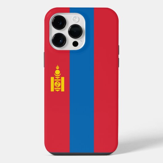 Coque Pour Pour iPhone 14 Pro Max Drapeau de la Mongolie (Verso)