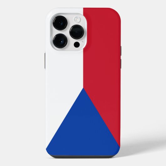 Coque Pour Pour iPhone 14 Pro Max Drapeau de la République tchèque (Verso)