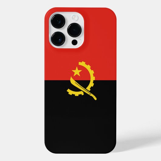 Coque Pour Pour iPhone 14 Pro Max Drapeau de l'Angola (Verso)