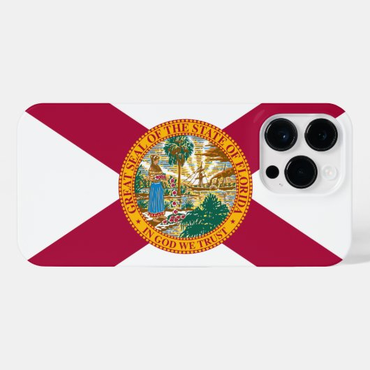 Coque Pour Pour iPhone 14 Pro Max Drapeau de l'État de Floride (Verso Horizontal)