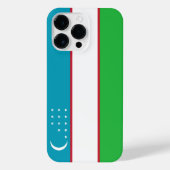 Coque Pour Pour iPhone 14 Pro Max Drapeau de l'Ouzbékistan (Verso)