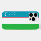 Coque Pour Pour iPhone 14 Pro Max Drapeau de l'Ouzbékistan (Verso Horizontal)