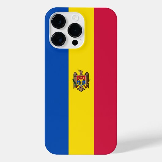 Coque Pour Pour iPhone 14 Pro Max Drapeau de Moldavie (Verso)