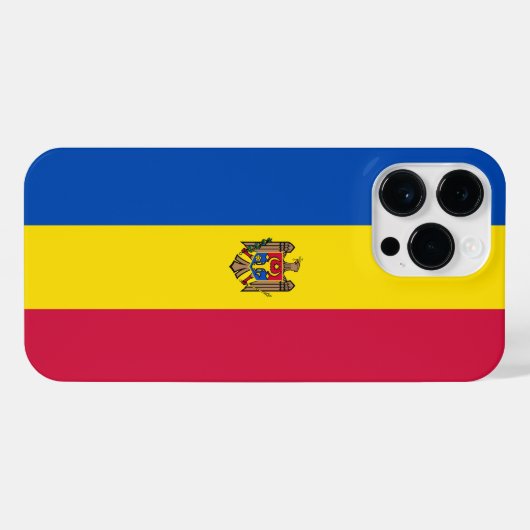 Coque Pour Pour iPhone 14 Pro Max Drapeau de Moldavie (Verso Horizontal)