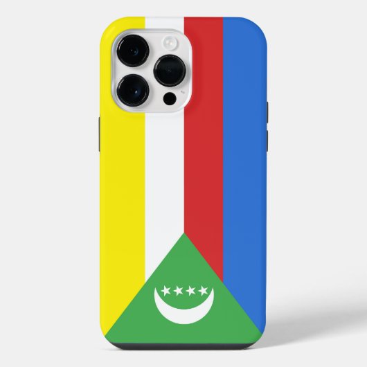 Coque Pour Pour iPhone 14 Pro Max drapeau des Comores (Verso)