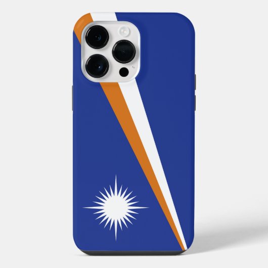 Coque Pour Pour iPhone 14 Pro Max Drapeau des Îles Marshall (Verso)