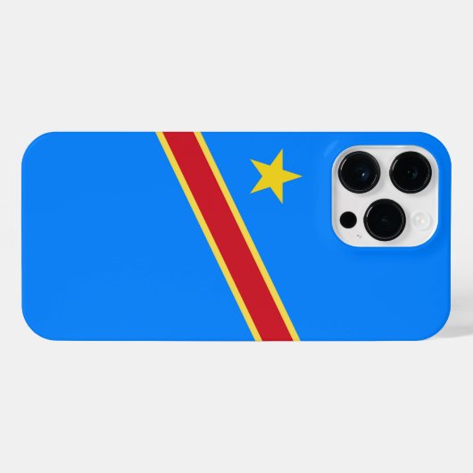 Coque Pour Pour iPhone 14 Pro Max Drapeau du Congo (Verso Horizontal)