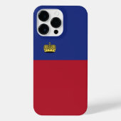 Coque Pour Pour iPhone 14 Pro Max Drapeau du Liechtenstein (Verso)