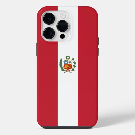 Coque Pour Pour iPhone 14 Pro Max drapeau du Pérou (Verso)