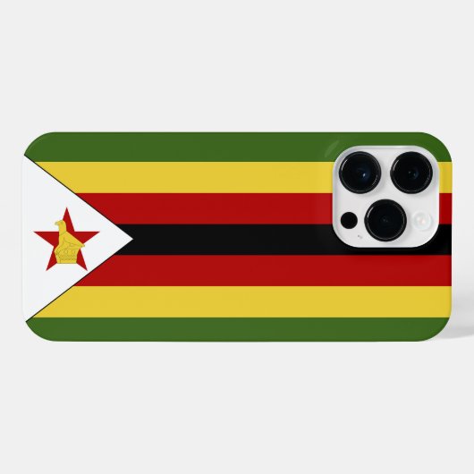 Coque Pour Pour iPhone 14 Pro Max drapeau du Zimbabwe (Verso Horizontal)