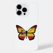 COQUE POUR POUR iPhone 14 PRO MAX DRAPEAU ESPAGNE BOUTTERFLY (Verso)