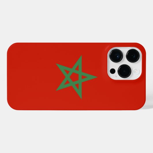 Coque Pour Pour iPhone 14 Pro Max drapeau marocain (Verso Horizontal)
