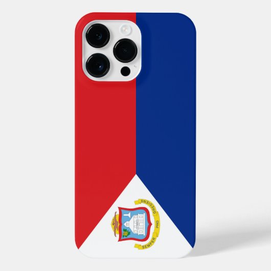 Coque Pour Pour iPhone 14 Pro Max Drapeau Sint Maarten (Verso)