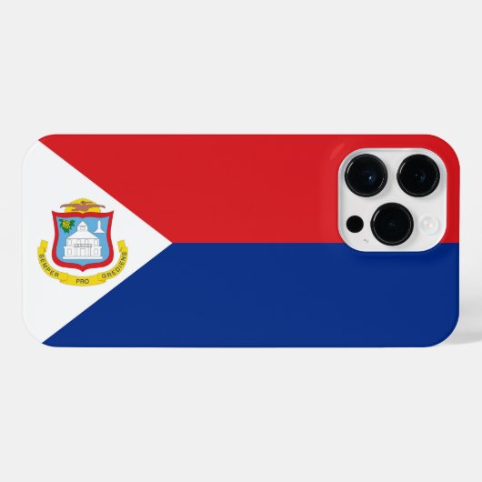 Coque Pour Pour iPhone 14 Pro Max Drapeau Sint Maarten (Verso Horizontal)