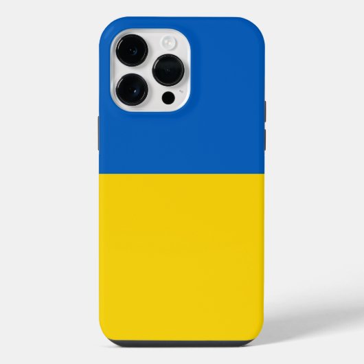 Coque Pour Pour iPhone 14 Pro Max Drapeau ukrainien (Verso)