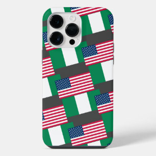 Coque Pour Pour iPhone 14 Pro Max Drapeaux nigérian et américain ensemble / Concepti