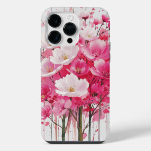 Coque Pour Pour iPhone 14 Pro Max Élégance des fleurs de cerisier - Dessin floral à