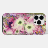 Coque Pour Pour iPhone 14 Pro Max Elégant Artsy Floral (Verso Horizontal)