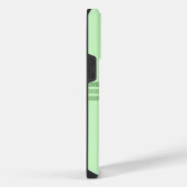 Coque Pour Pour iPhone 14 Pro Max Élégant vert clair rayé initial (Côté droit)