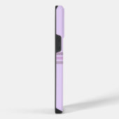 Coque Pour Pour iPhone 14 Pro Max Élégant violet clair rayé initiales (Côté droit)
