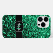 Coque Pour Pour iPhone 14 Pro Max Emerald Green fausse parties scintillant scintille (Verso Horizontal)