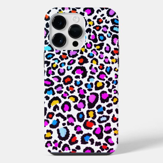 Coque Pour Pour iPhone 14 Pro Max Empreinte de léopard couleur (Verso)