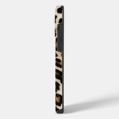 Coque Pour Pour iPhone 14 Pro Max Empreinte de léopard noir crème (Côté gauche)