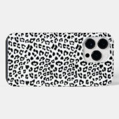 Coque Pour Pour iPhone 14 Pro Max Empreinte de léopard noir et blanc (Verso Horizontal)