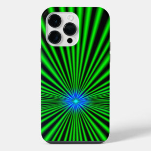 Coque Pour Pour iPhone 14 Pro Max Étoile bleue sur fond vert