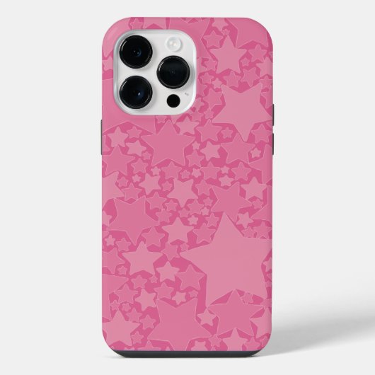 Coque Pour Pour iPhone 14 Pro Max Étoiles, Étoiles, Étoiles - Rose (Verso)