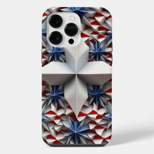 COQUE POUR POUR iPhone 14 PRO MAX ÉTOILES ROUGES BLANCHES BLEUES PATRIOTIQUES USA