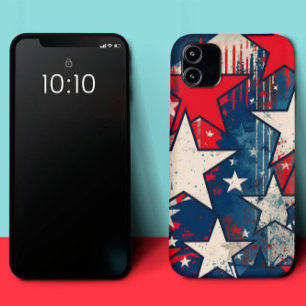 Coque Pour Pour iPhone 14 Pro Max Étoiles rustiques et rayures coque iphone patrioti