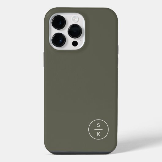 Coque Pour Pour iPhone 14 Pro Max Étui de nom de monogramme moderne simple Case-Mate (Verso)
