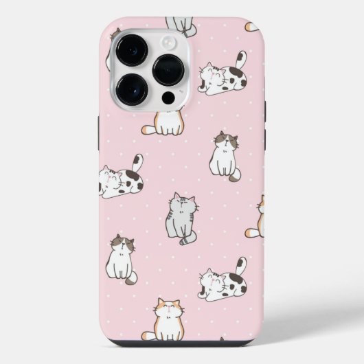 Coque Pour Pour iPhone 14 Pro Max Étui de téléphone Chat Rose (Verso)