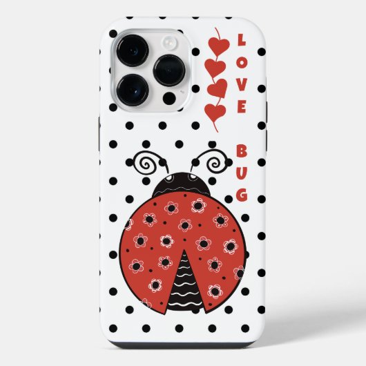 Coque Pour Pour iPhone 14 Pro Max Étui de téléphone robuste Love Bug Ladybug (Verso)