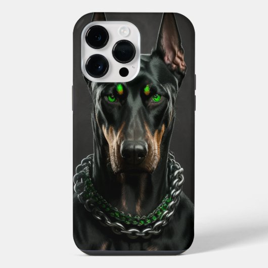 Coque Pour Pour iPhone 14 Pro Max Étui iPhone Chien - Dobermann (Verso)