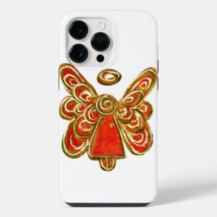 Coque Pour Pour iPhone 14 Pro Max Étui iPhone personnalisé Art Ange gardien rouge