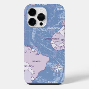 Coque Pour Pour iPhone 14 Pro Max ÉTUI POUR iPhone 14 PRO MAX CARTE DU MONDE VOYAGEA