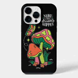 Coque Pour Pour iPhone 14 Pro Max Faire des rêves devenir réalité Champignons colo