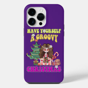 Coque Pour Pour iPhone 14 Pro Max FAITES-VOUS UN SUPER CHRISTMAS drôle style 70's
